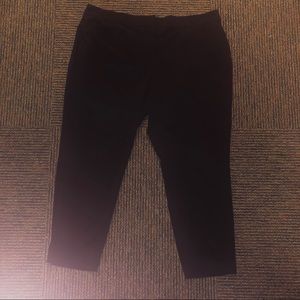 Ankle dress pants with hidden elastic waist